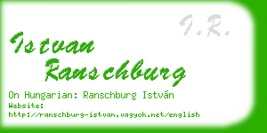 istvan ranschburg business card